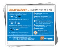 Safety Card: Boat safely – know the rules