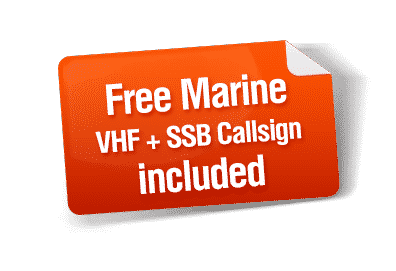 Free Marine VHF + SSB Callsign included